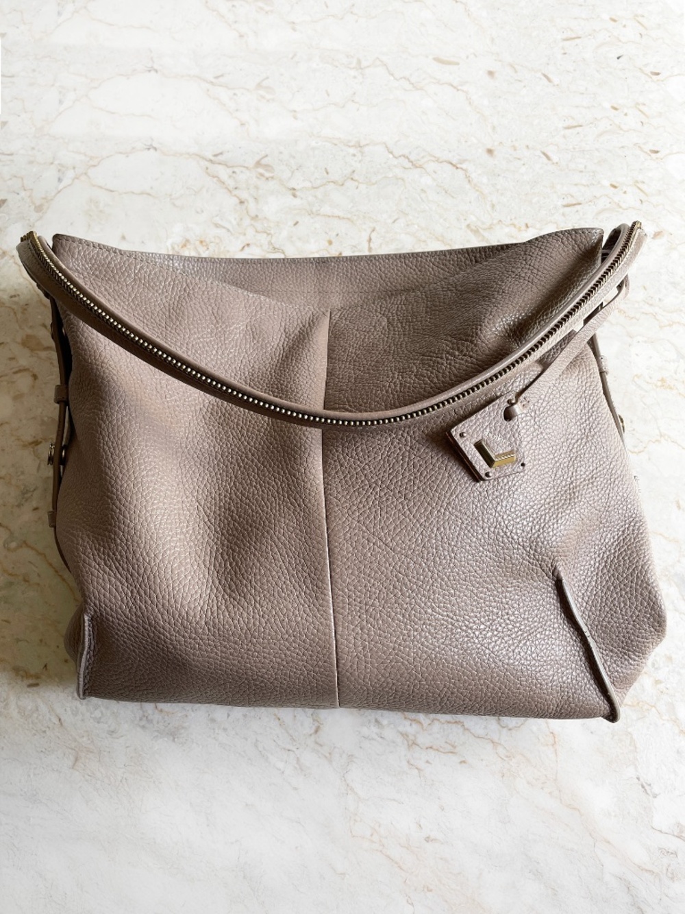 Botkier Soho Large Tan Leather Tote Bag 13" x 15"